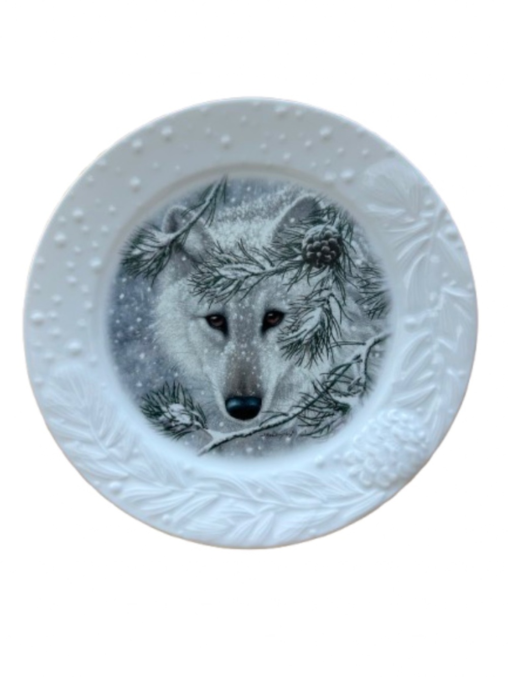 The Bradford Exchange "Silent Watch"-The Veil of Winter Collectable Plate 1725A